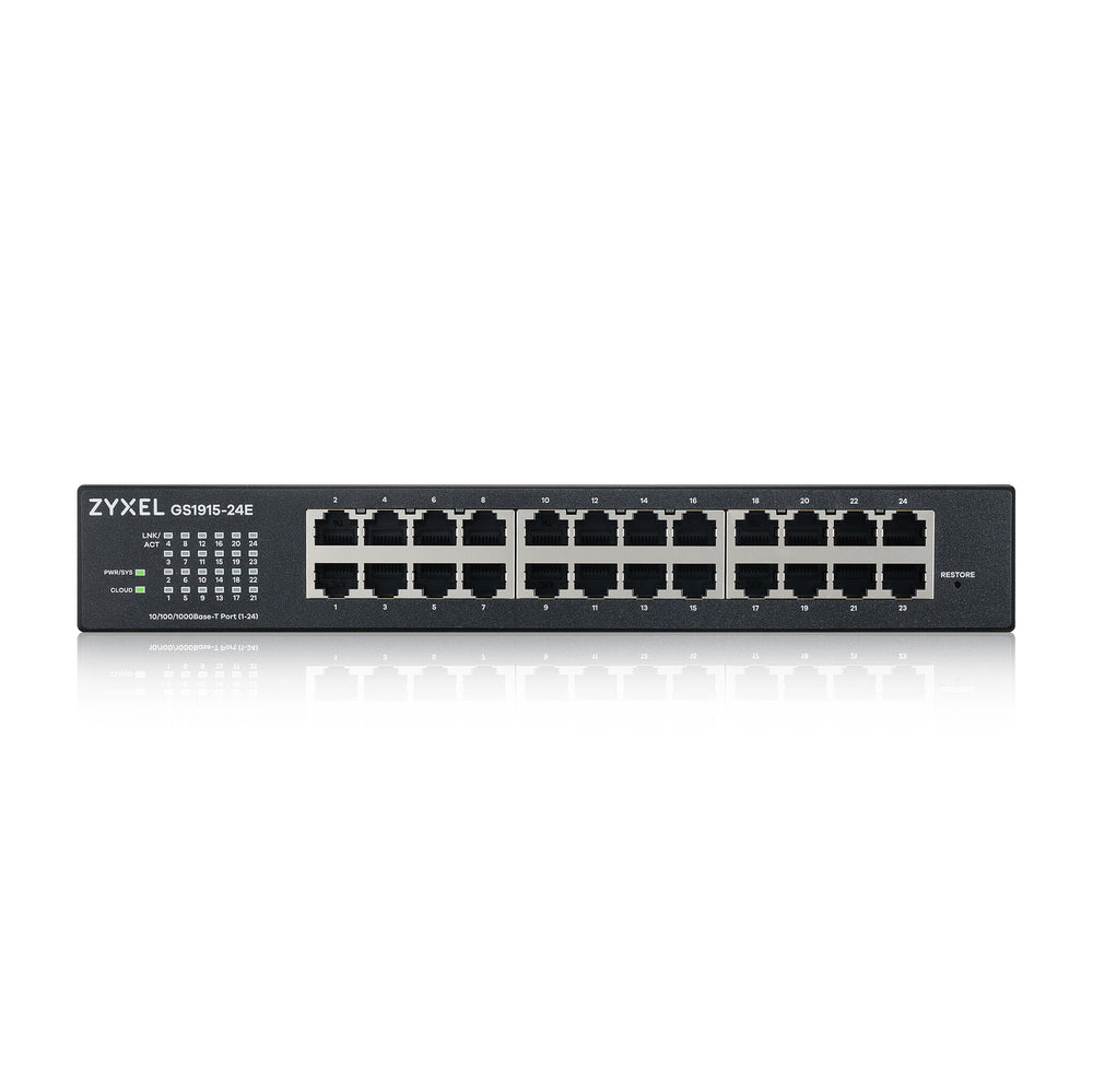 Zyxel GS1915-24E hanterad L2 Gigabit Ethernet (10/100/1000) 1U Svart