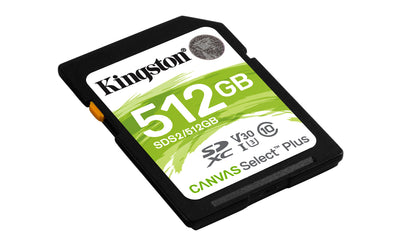 Kingston Technology Canvas Select Plus 512 GB SDXC UHS-I Klass 10