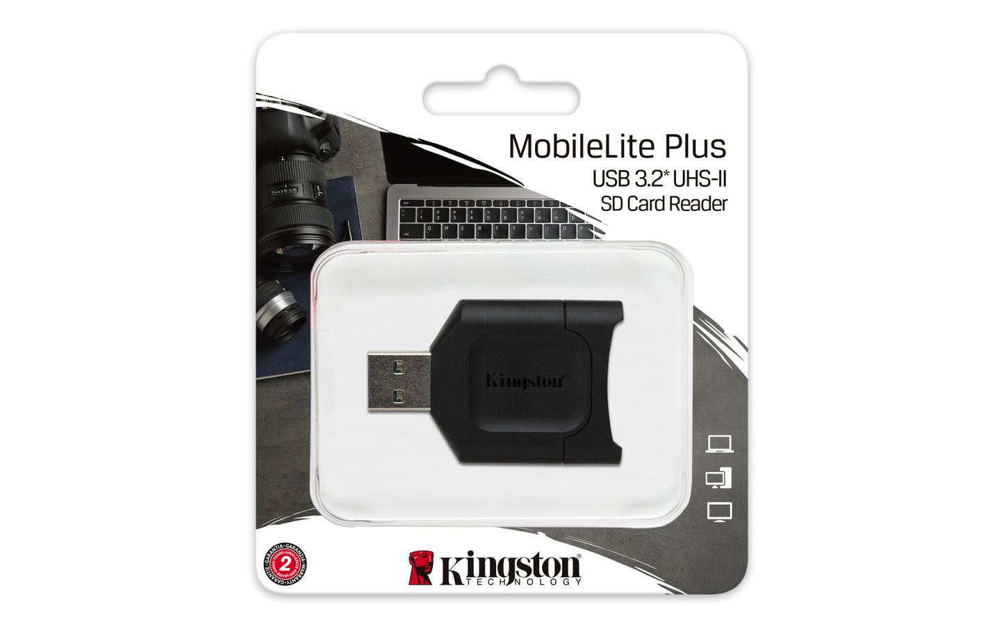 Kingston Technology MobileLite Plus kortläsare USB 3.2 Gen 1 (3.1 Gen 1) Type-A Svart