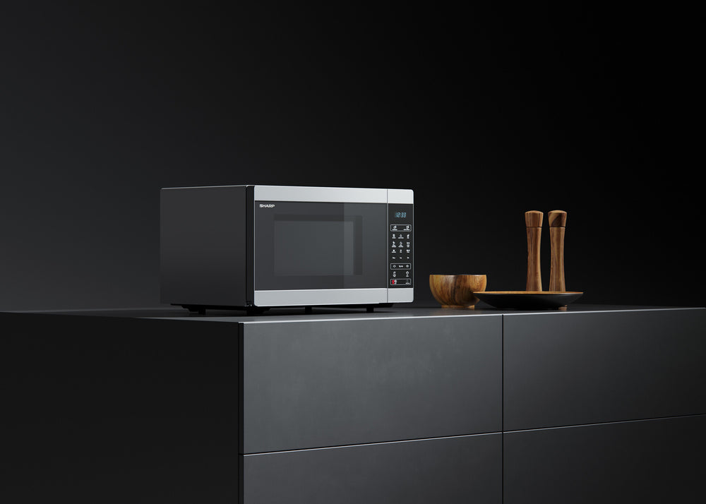 Sharp Home Appliances YC-MG81E-S mikrovågsugn Svart, Grå Grillmikrovågsugn Bänkdiskmaskin 28 l 900 W