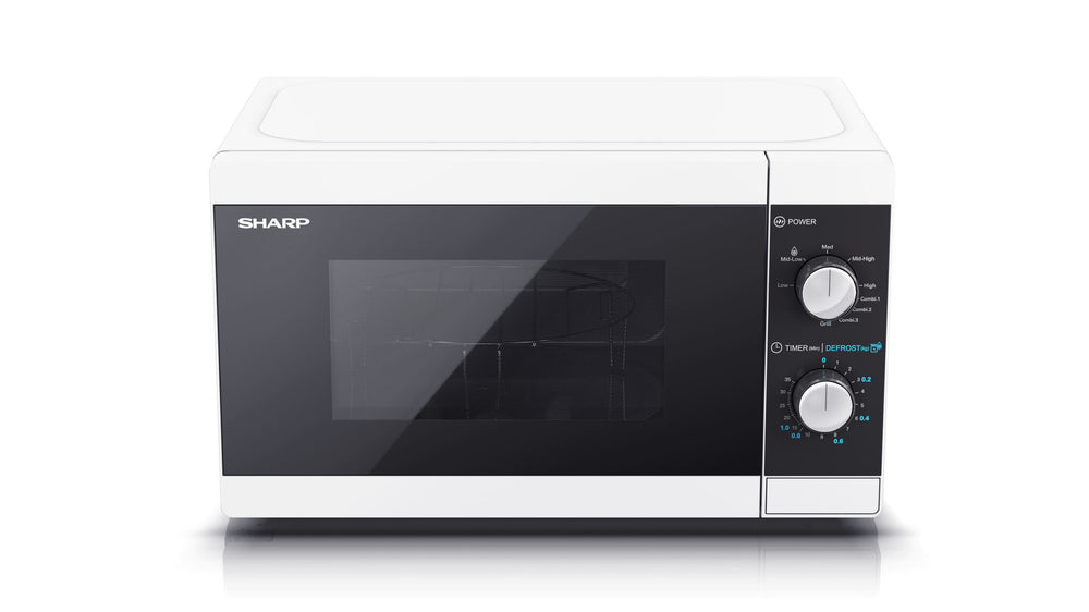 Sharp YC-MG01E-W mikrovågsugn Svart, Vit Grillmikrovågsugn Bänkdiskmaskin 20 l 800 W