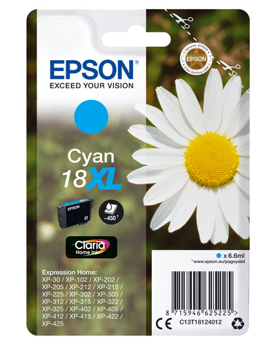 Epson Daisy Enpack cyan 18XL Claria Home-bläck