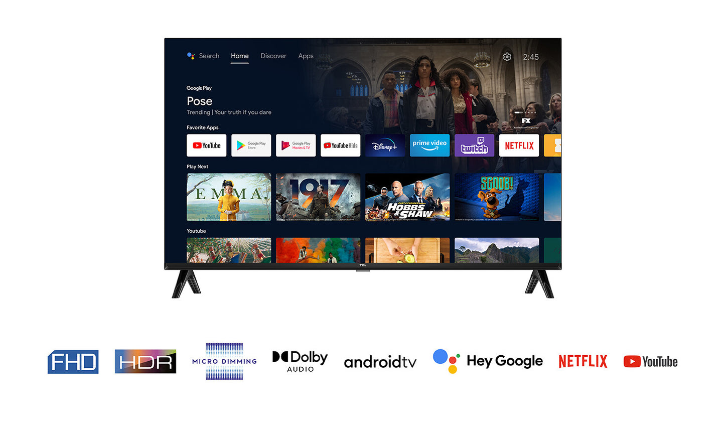 TCL S54 32S5400AF TV-apparat 81,3 cm (32") Full HD Smart-TV Wi-Fi Silver