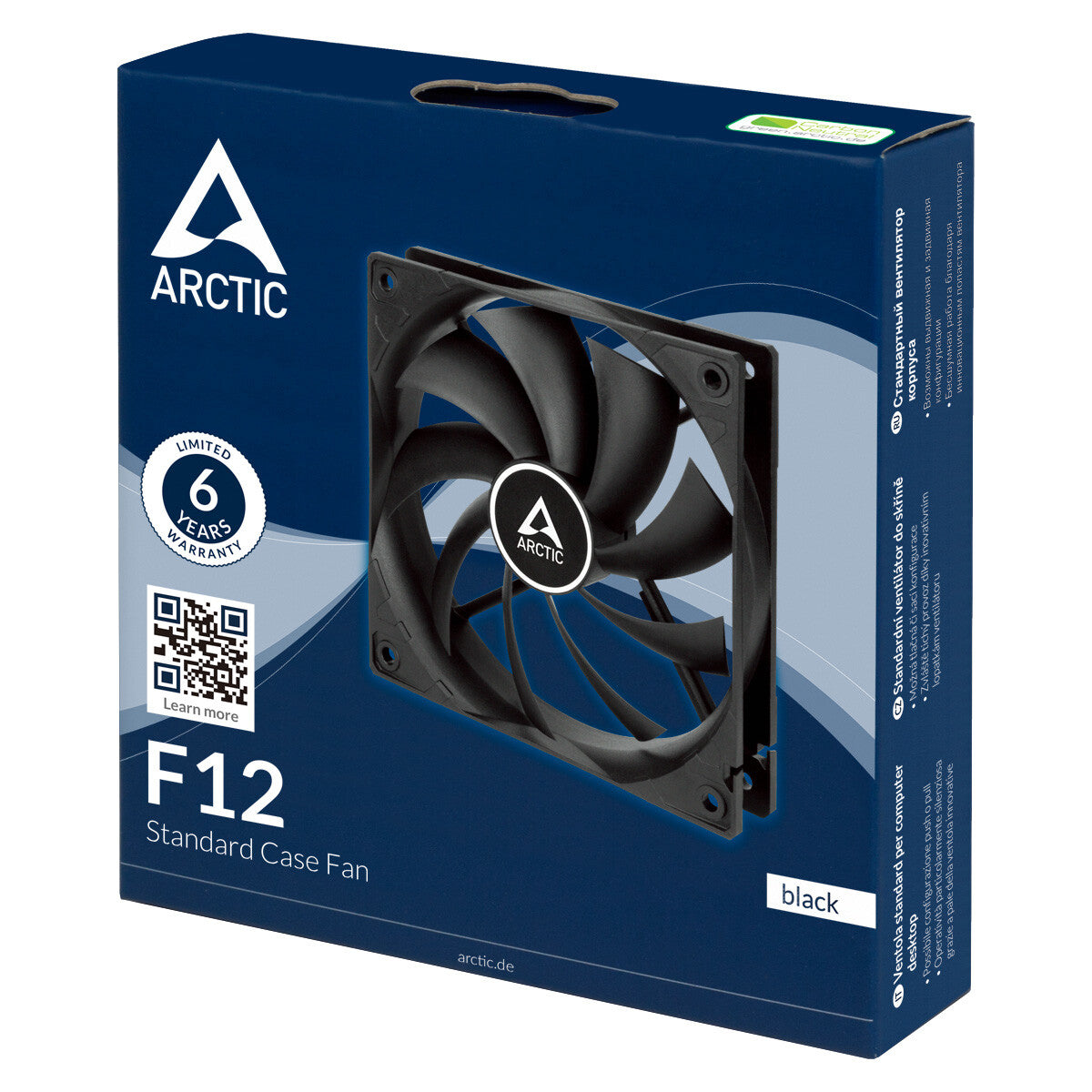 ARCTIC F12 Datorväska Fan 12 cm Svart 1 styck