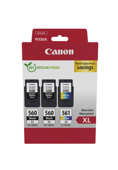 Canon 3712C009 bläckpatroner 3 styck Original Hög (XL) avkastning Svart, Cyan, Magenta, Gul