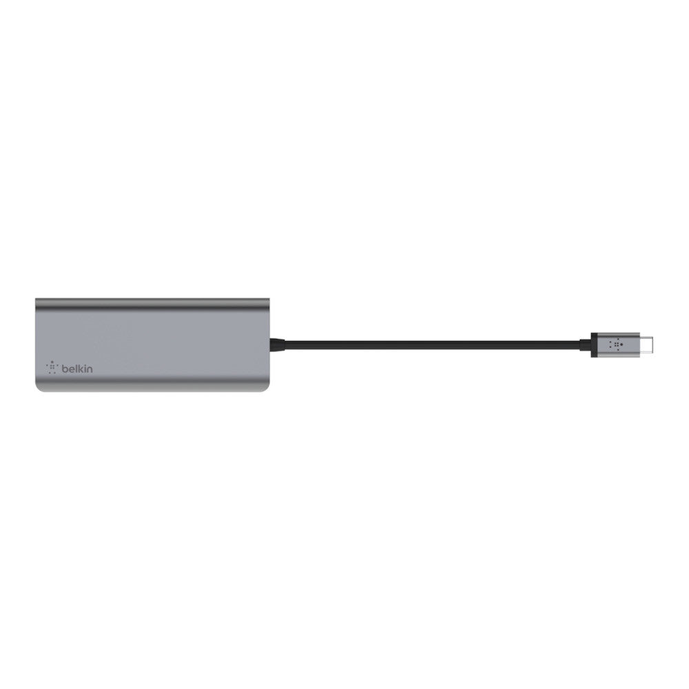 Belkin AVC008BTSGY dockningsstationer för bärbara datorer USB 3.2 Gen 1 (3.1 Gen 1) Type-C Svart, Grå