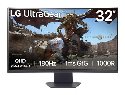 LG 32GS60QC-B platta pc-skärmar 80 cm (31.5") 2560 x 1440 pixlar Quad HD LCD Svart