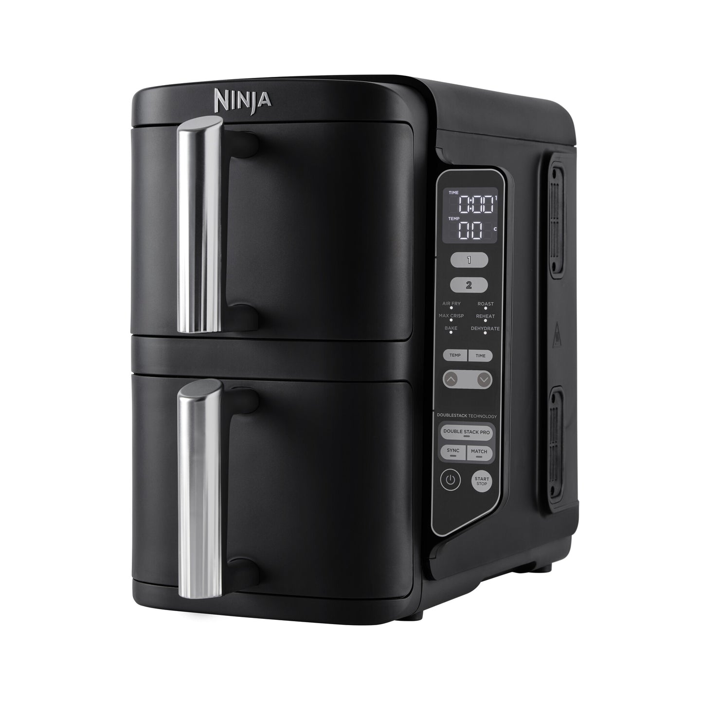 Ninja SL300EU fritös Dubbel 7,6 l Fristående 2470 W Varmluftsfritös Svart