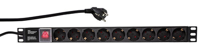 LogiLink PDU9C02 grenuttag 9 AC-utgångar Svart