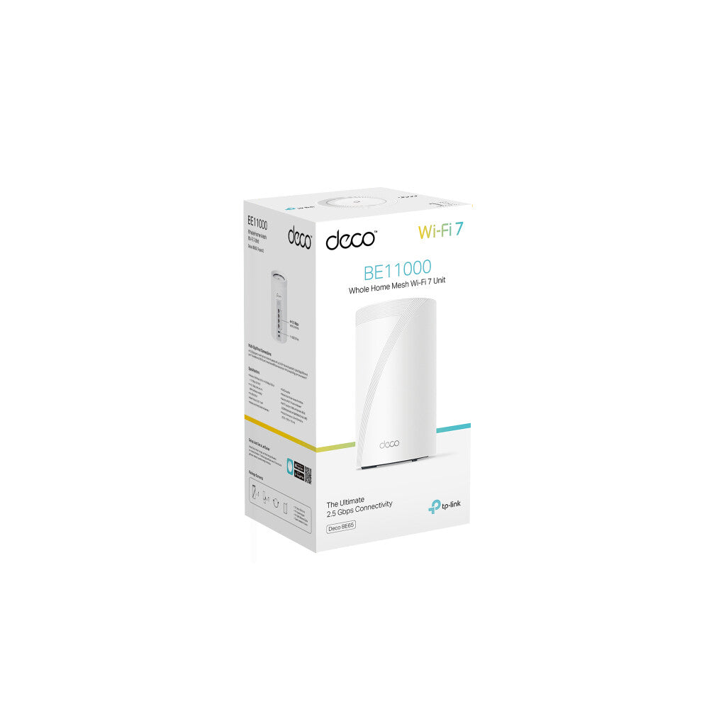 TP-Link Deco BE65 Triband (2,4 GHz/5 GHz/6 GHz) Wi-Fi 7 (802.11be) Vit 4 Intern