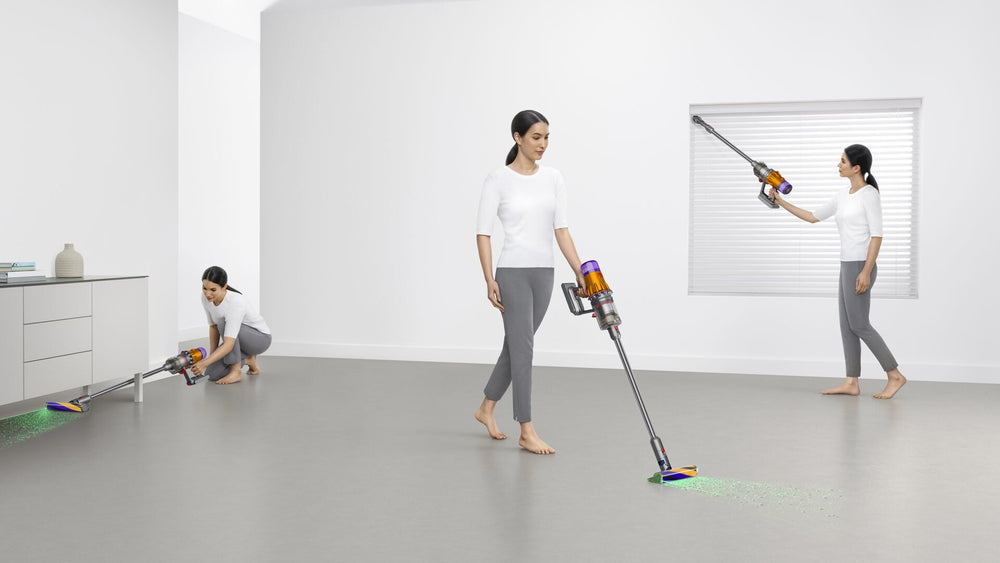 Dyson V12 Detect Slim Absolute 2-in-1 stick vacuum Batteri Torr Utan påse 545 W Nickel, Gul