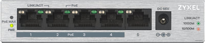 Zyxel GS1005HP Ohanterad Gigabit Ethernet (10/100/1000) Strömförsörjning via Ethernet (PoE) stöd Silver