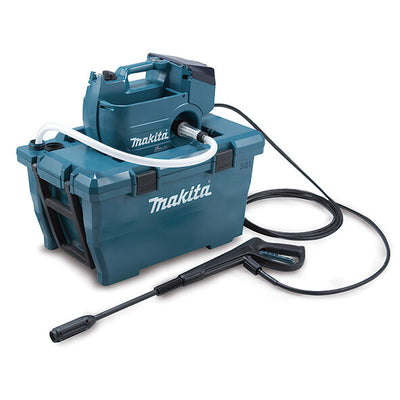 Makita DHW080ZK högtryckstvätt Upprätt Batteri 380 l/h Svart, Blå