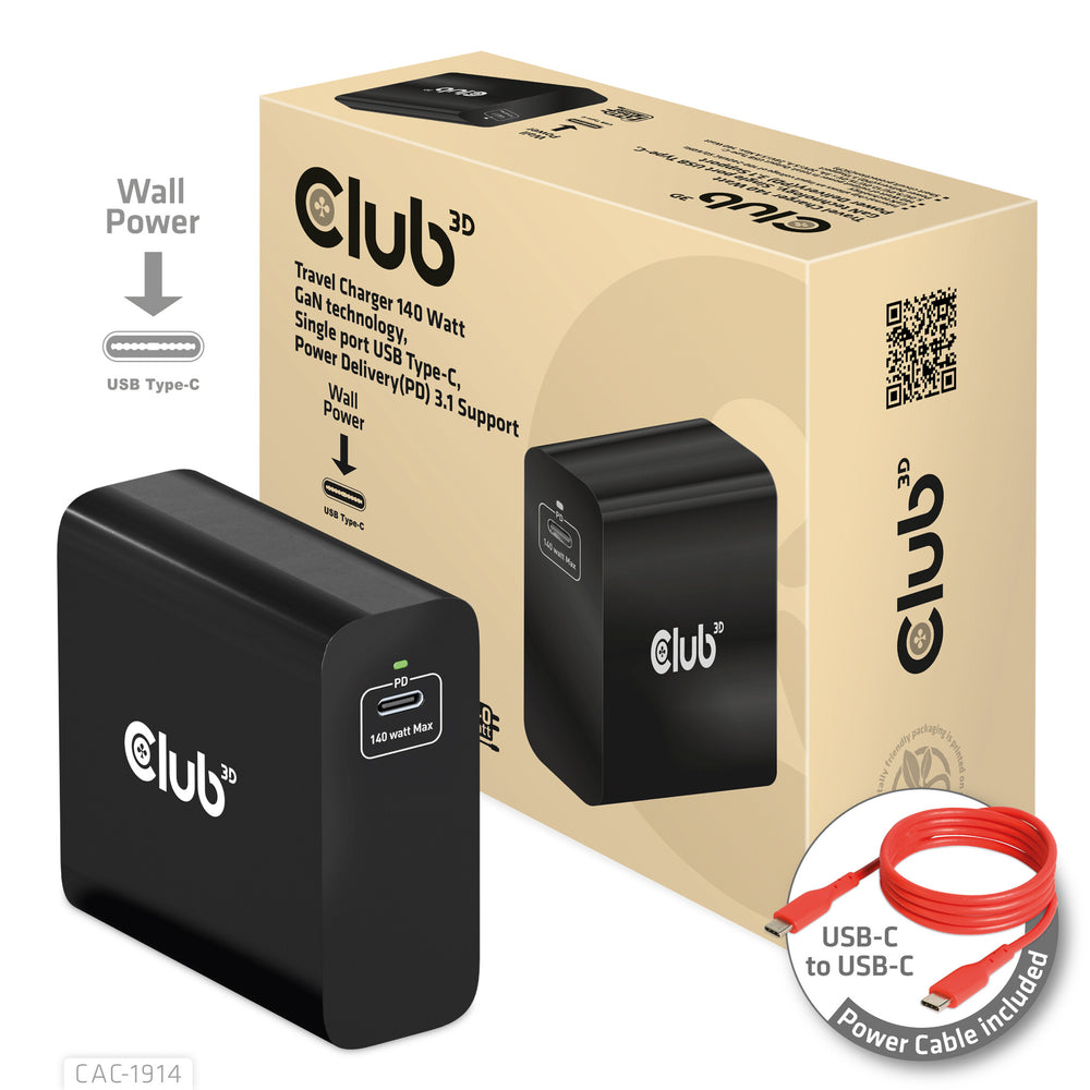 CLUB3D CAC-1914 mobilladdare Babymonitor med display, Skäggtrimmer, Digital videokamera, Digitalkamera, Spelkontroller, Hörlurar, Headset, Mobiltelefon, Bärbar dator, Powerbank, Smartphone, Smartwatch, Surfplatta, Universal, Klocka, Kroppsburen teknik Sva