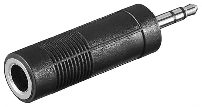Goobay 11101 kabelomvandlare (hane/hona) 3.5 mm 6.35 mm Svart