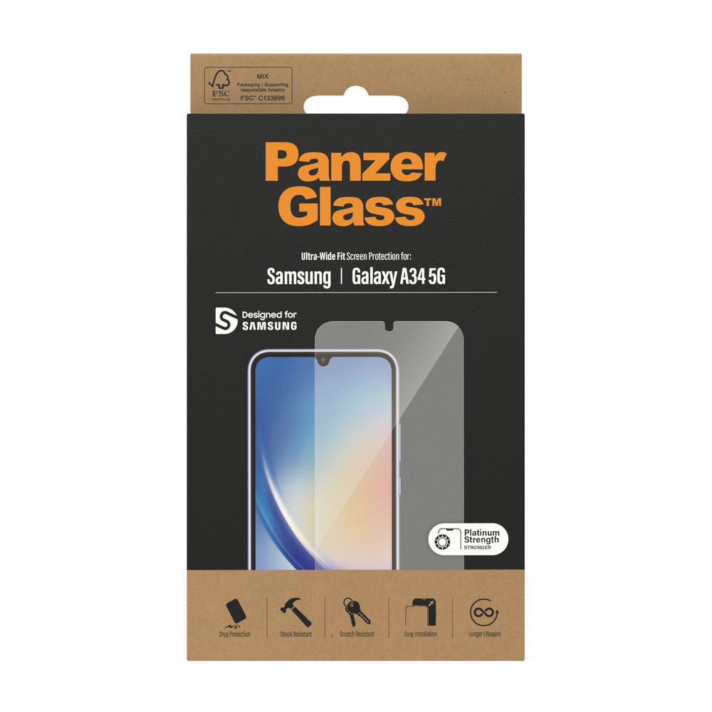 PanzerGlass Classic Fit Genomskinligt skärmskydd Samsung 1 styck