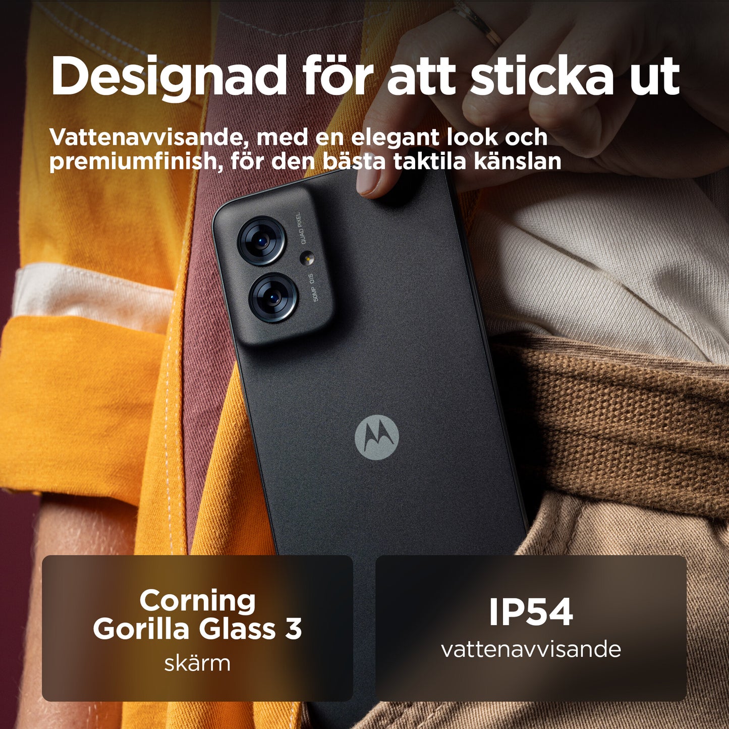 Motorola moto g55 5G 16,5 cm (6.49") Dubbla SIM-kort Android 14 USB Type-C 8 GB 256 GB 5000 mAh Grå