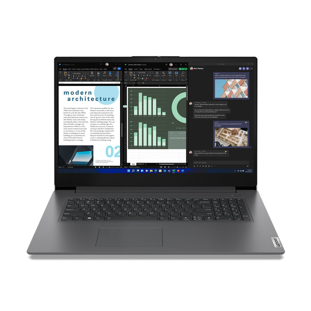 Lenovo V17 Intel® Core™ i5 i5-13420H Bärbar dator 43,9 cm (17.3") Full HD 16 GB DDR4-SDRAM 512 GB SSD Wi-Fi 6 (802.11ax) Windows 11 Pro Grå