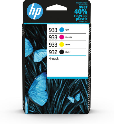 HP 932 svart/933 cyan/magenta/gul 4-pack originalbläck