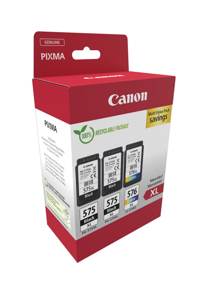 Canon 5437C004 bläckpatroner 3 styck Original Hög (XL) avkastning Svart, Cyan, Magenta, Gul