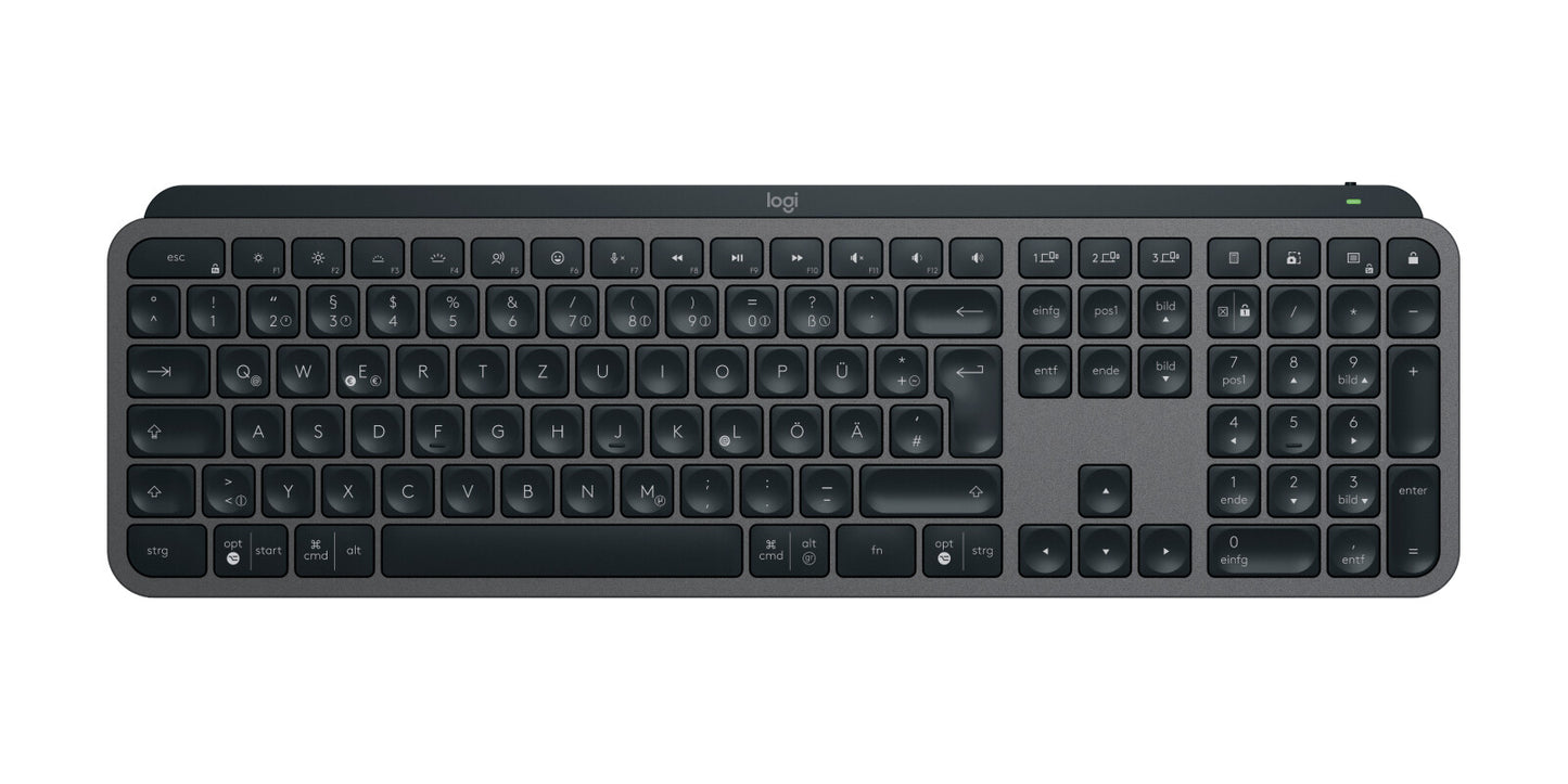 Logitech 920-010926 tangentbord Mus inkluderad Kontor Trådlös RF + Bluetooth QWERTZ tyska grafit
