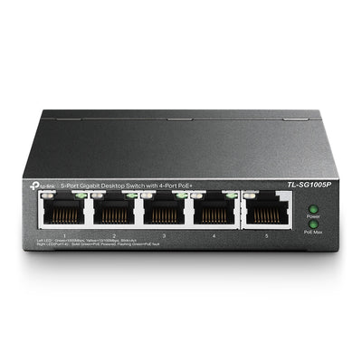 TP-Link TL-SG1005P nätverksswitchar Ohanterad Gigabit Ethernet (10/100/1000) Strömförsörjning via Ethernet (PoE) stöd Svart