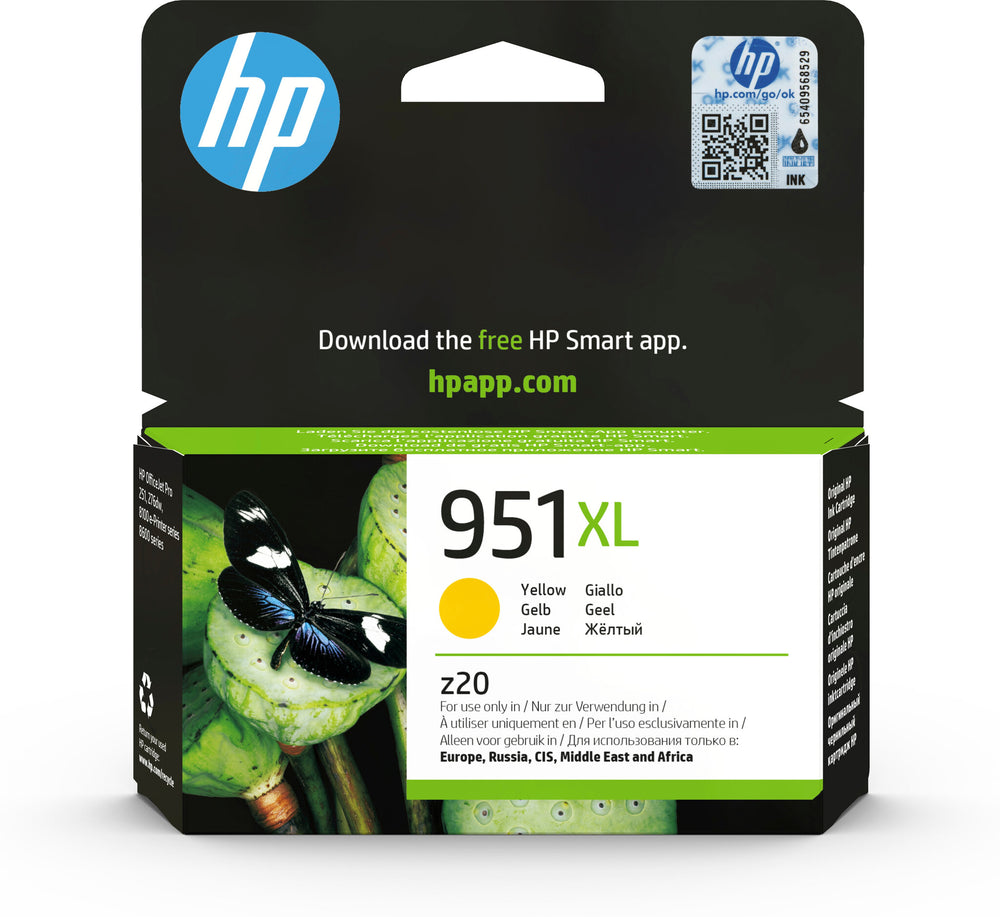 HP 951XL High Yield Yellow Original Ink Cartridge bläckpatroner 1 styck Hög (XL) avkastning Gul