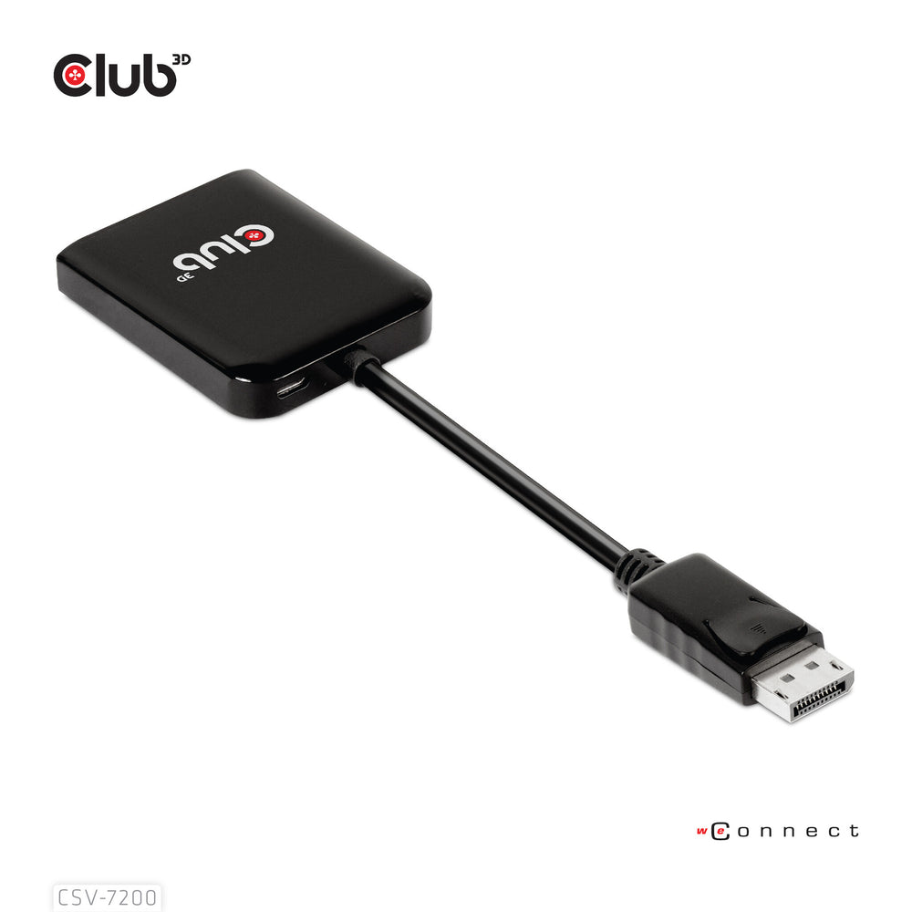 CLUB3D CSV-7220 videokabeladapter 1 m DisplayPort HDMI + DisplayPort Grå