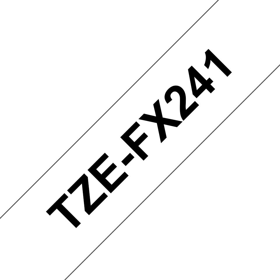 Brother TZE-FX241 etikett-tejp Svart på vitt TZ