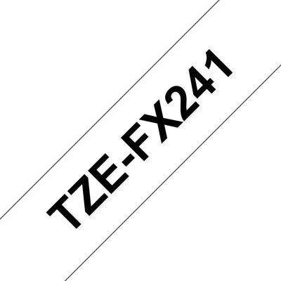 Brother TZE-FX241 etikett-tejp Svart på vitt TZ