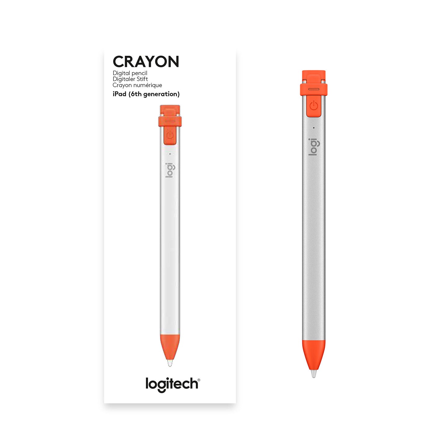 Logitech Crayon stylus-pennor 20 g Orange, Silver