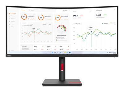 Lenovo ThinkVision T34w-30 LED display 86,4 cm (34") 3440 x 1440 pixlar Wide Quad HD Svart