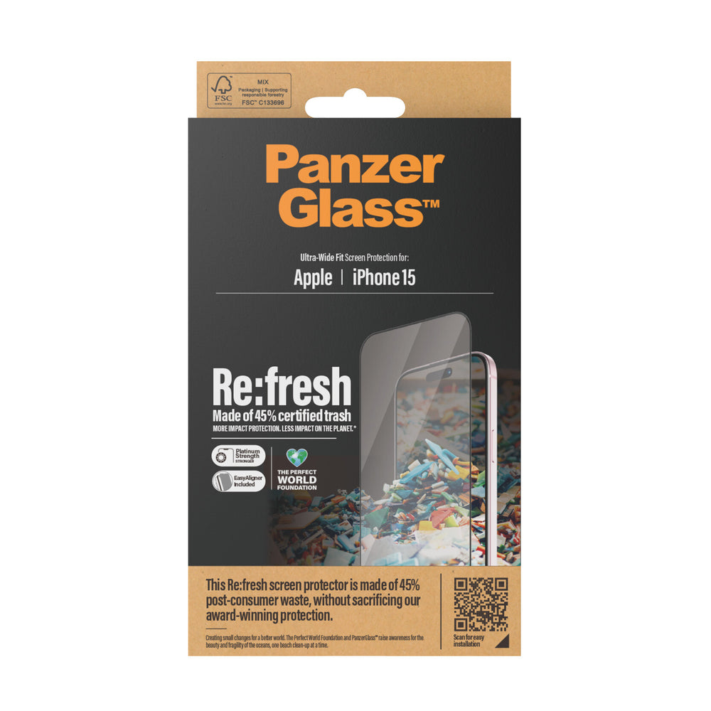 PanzerGlass UWF Refresh with 45% rec. Glas Genomskinligt skärmskydd Apple 1 styck