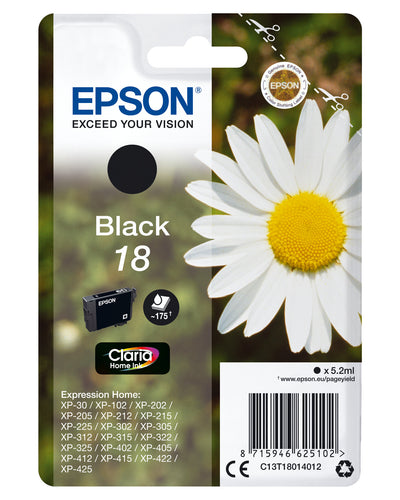 Epson Daisy Enpack svart 18 Claria Home-bläck