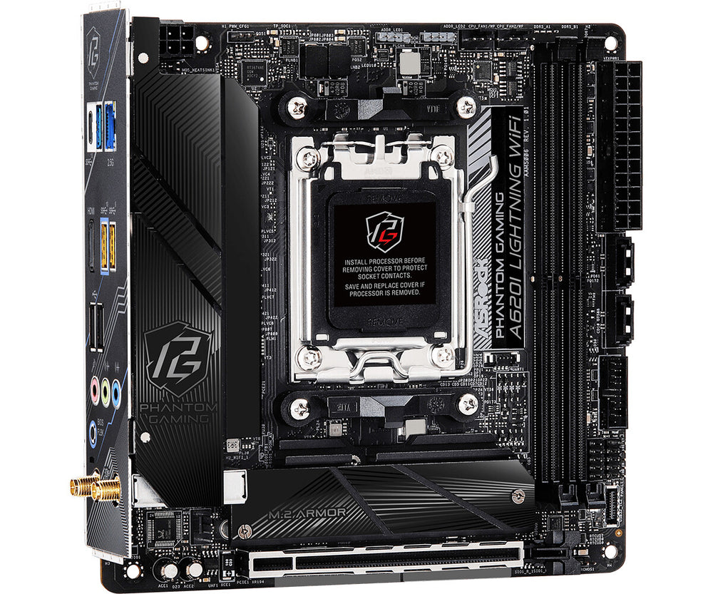 Asrock A620I Lightning WiFi AMD A620 AM5-sockel Mini-ITX