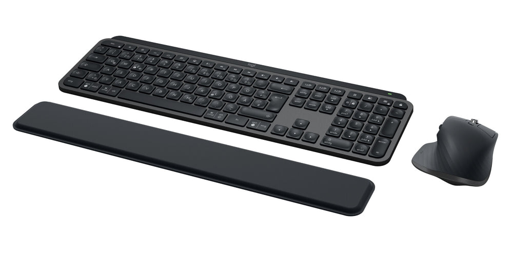 Logitech 920-010926 tangentbord Mus inkluderad Kontor Trådlös RF + Bluetooth QWERTZ tyska grafit