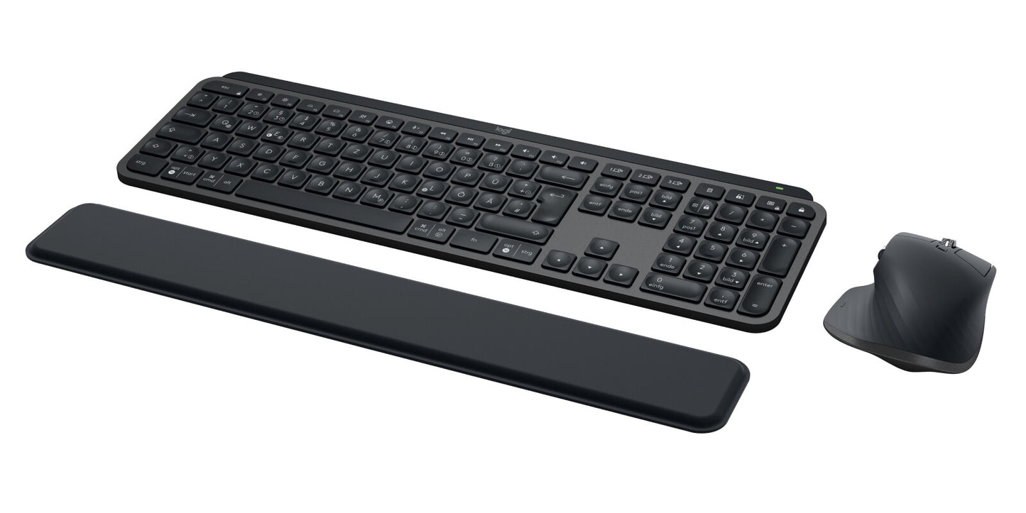 Logitech 920-010926 tangentbord Mus inkluderad Kontor Trådlös RF + Bluetooth QWERTZ tyska grafit