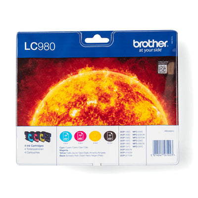 Brother LC-980VALBPDR bläckpatroner 4 styck Original Svart, Cyan, Magenta, Gul
