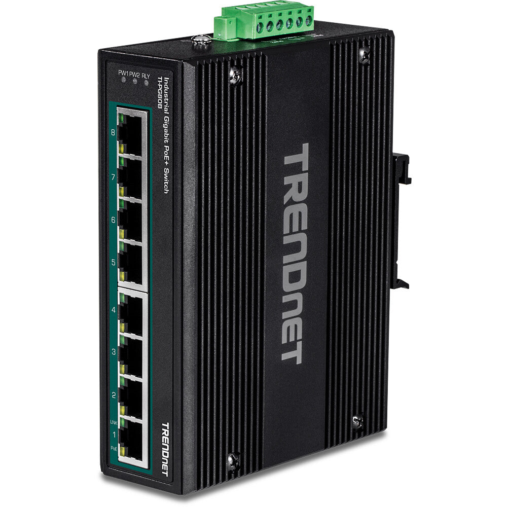 Trendnet TI-PG80B nätverksswitchar Gigabit Ethernet (10/100/1000) Strömförsörjning via Ethernet (PoE) stöd Svart