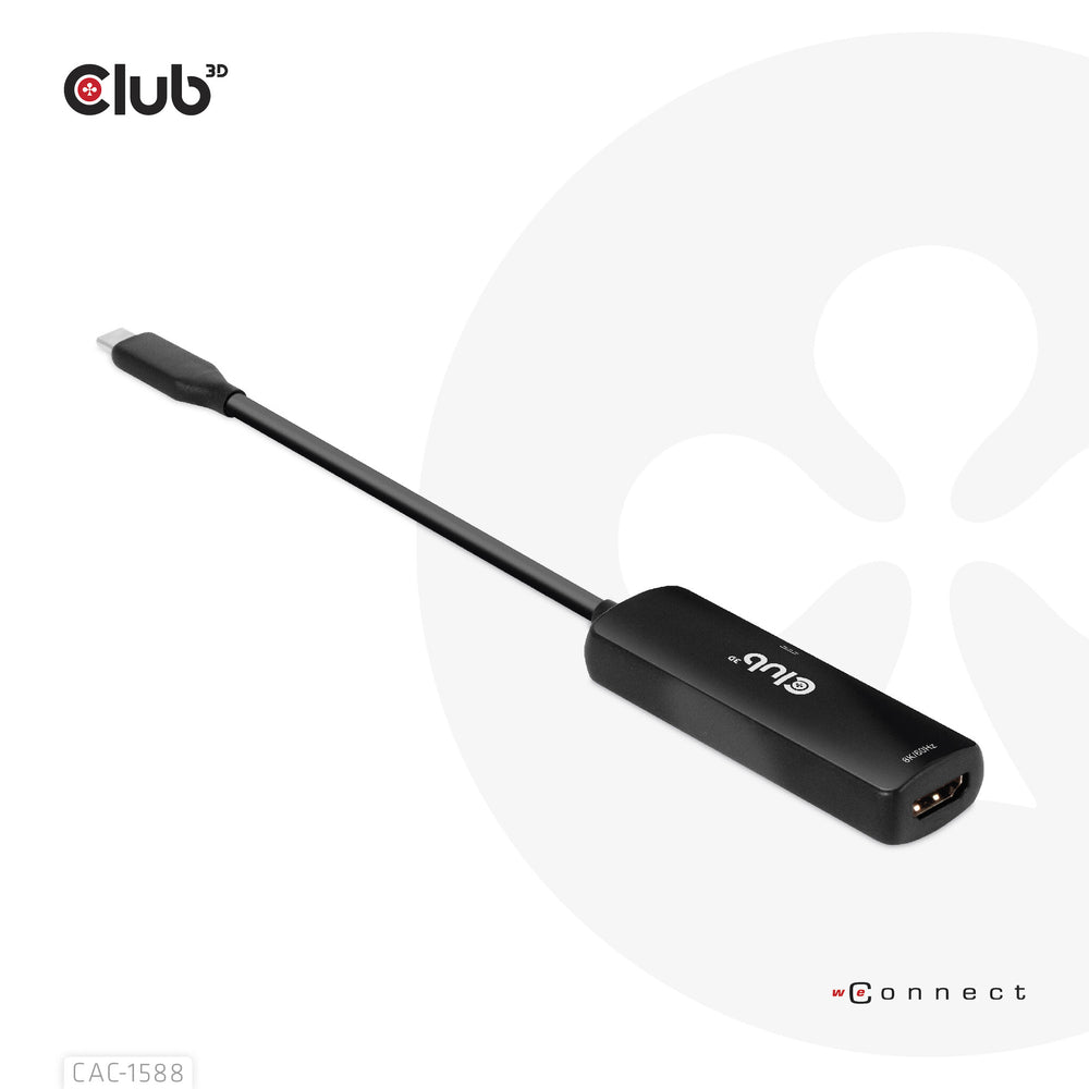 CLUB3D CAC-1588 videokabeladapter 0,17 m USB Type-C HDMI Svart