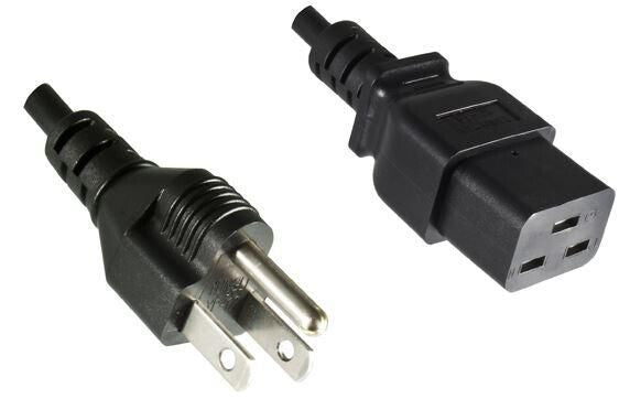 Microconnect PE110518 strömkablar Svart 1,8 m C19 coupler