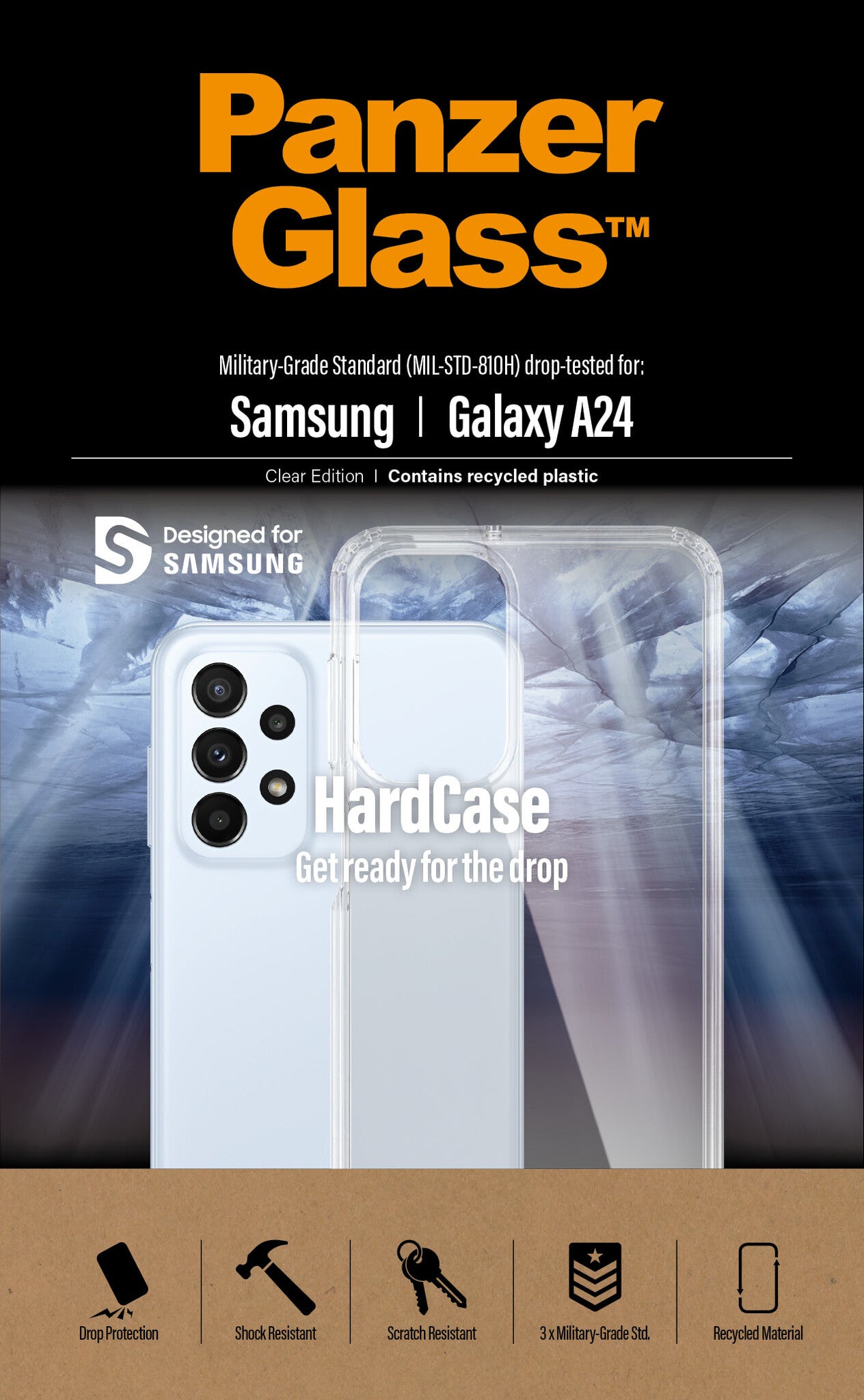 PanzerGlass Samsung Galaxy A24 HardCase - (443) mobiltelefonfodral Omslag Transparent