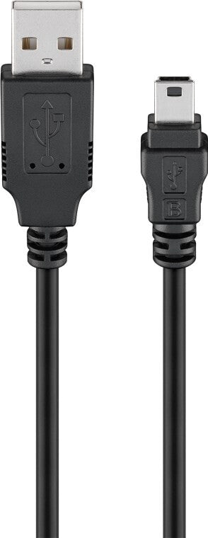 Goobay 93228 USB-kablar USB 2.0 0,15 m USB A Mini-USB B Svart