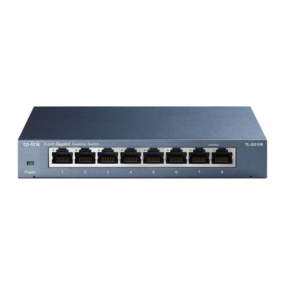TP-Link TL-SG108 nätverksswitchar Ohanterad L2 Gigabit Ethernet (10/100/1000) Svart
