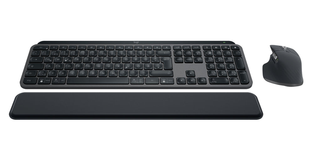 Logitech 920-010926 tangentbord Mus inkluderad Kontor Trådlös RF + Bluetooth QWERTZ tyska grafit