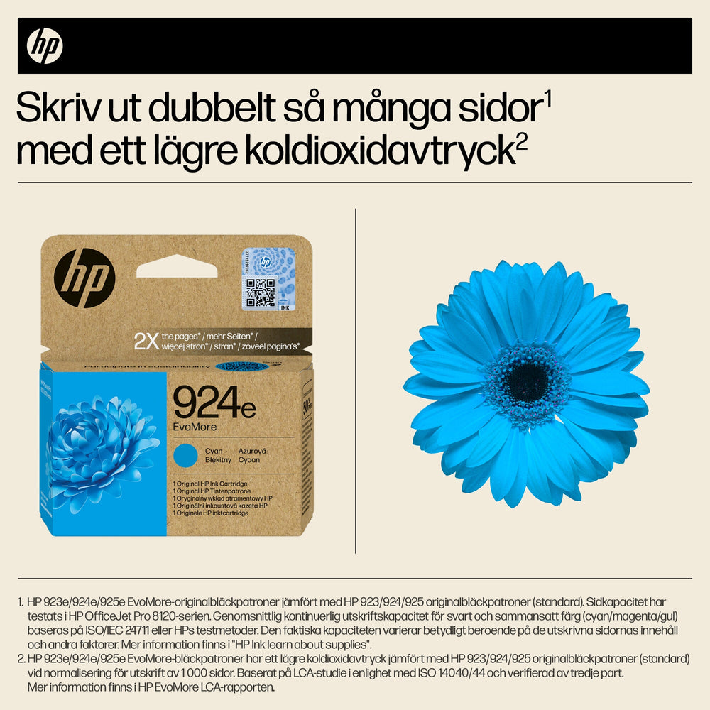 HP 924e EvoMore cyan originalbläckpatron