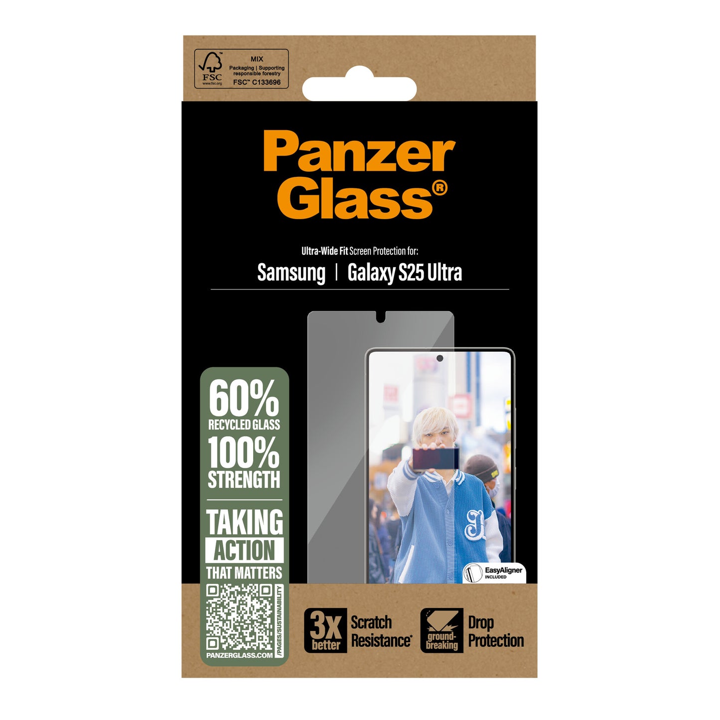 PanzerGlass Ultra Wide Fit Genomskinligt skärmskydd Samsung 1 styck
