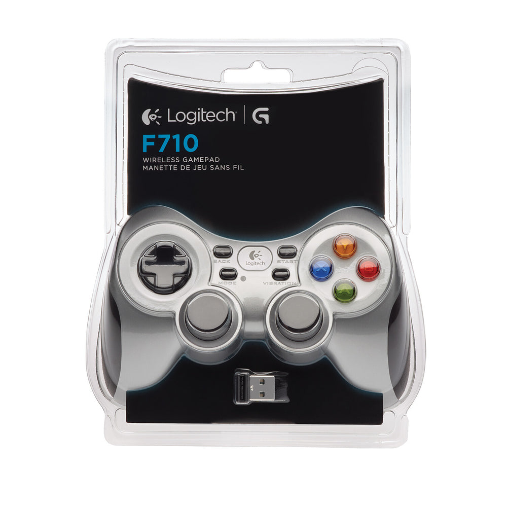 Logitech G F710 Svart, Silver RF Spelplatta Analog / Digital PC