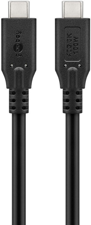 Goobay 74192 USB-kablar USB4 Gen 2x2 1,5 m USB C Svart