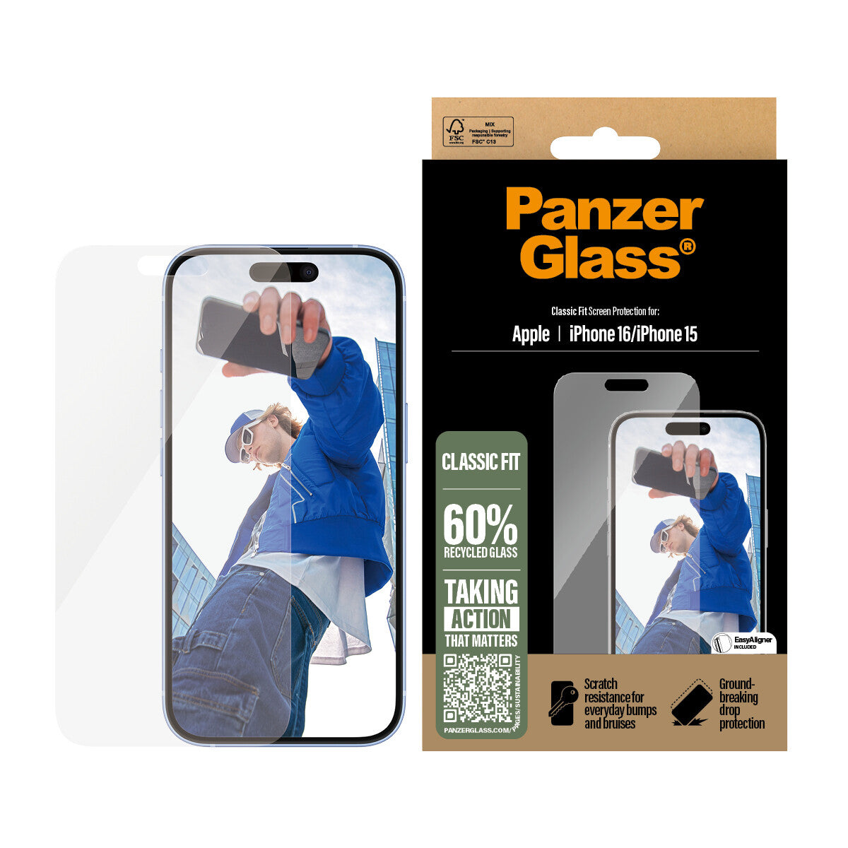 PanzerGlass PG Scrn iPhone 16 6.1Inch Classic Fit